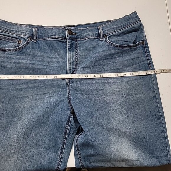 Terra & Sky Straight Leg Denim Jeans Womens Plus Size 22W Blue High Rise TS Core - Picture 11 of 14